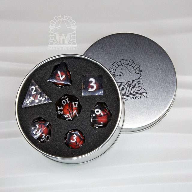 Sage's Eye of the Demon Jiggling Liquid Core Polyhedral Dice Set - Sage's PortalLiquid Core Dice Set