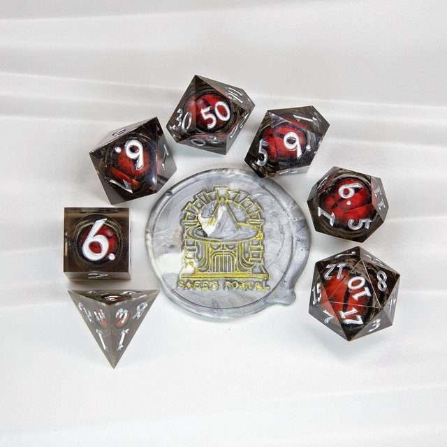 Sage's Eye of the Demon Jiggling Liquid Core Polyhedral Dice Set - Sage's PortalLiquid Core Dice Set
