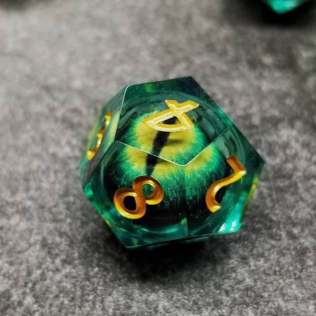Sage's Eye of the Green Serpent Liquid Core Polyhedral Dice Set - Sage's PortalLiquid Core Dice Set