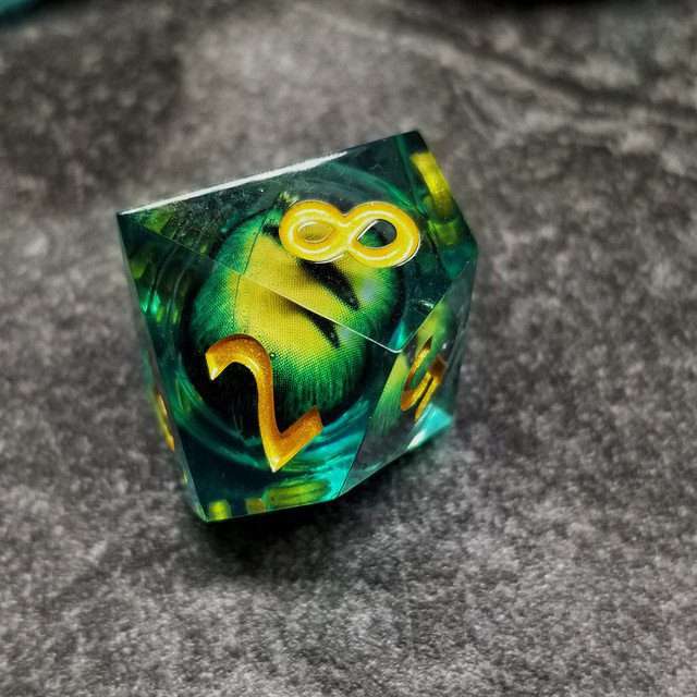 Sage's Eye of the Green Serpent Liquid Core Polyhedral Dice Set - Sage's PortalLiquid Core Dice Set