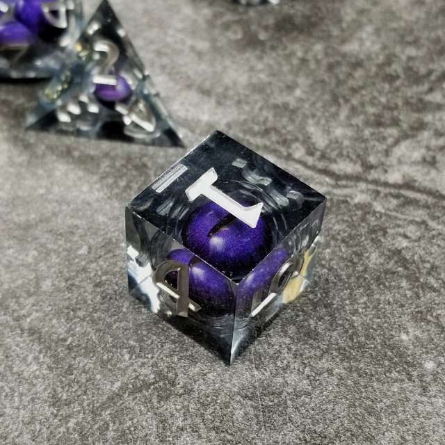 Sage's Eye of the Purple Serpent Jiggling Liquid Core Polyhedral Dice Set - Sage's PortalLiquid Core Dice Set