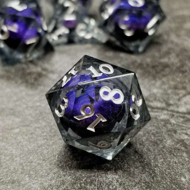 Sage's Eye of the Purple Serpent Jiggling Liquid Core Polyhedral Dice Set - Sage's PortalLiquid Core Dice Set