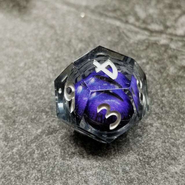 Sage's Eye of the Purple Serpent Jiggling Liquid Core Polyhedral Dice Set - Sage's PortalLiquid Core Dice Set
