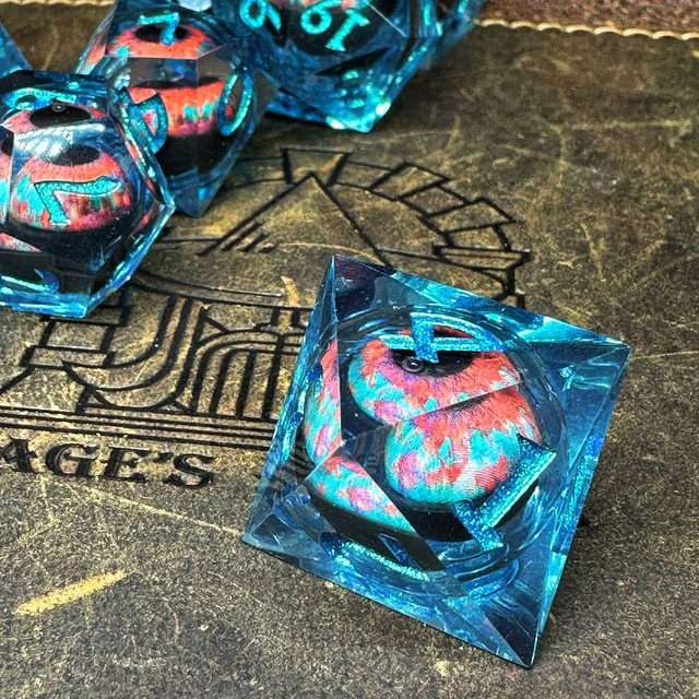 Sage's Eye of the Wild Beast Jiggling Liquid Core Polyhedral Dice Set - Sage's PortalLiquid Core Dice Set