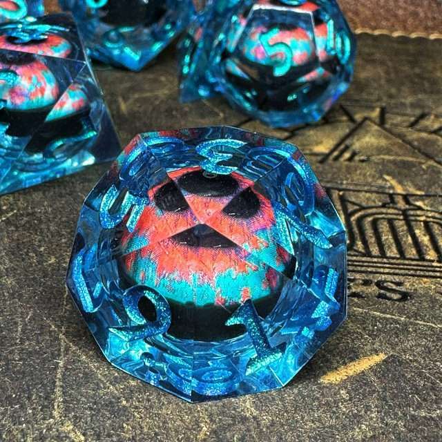 Sage's Eye of the Wild Beast Jiggling Liquid Core Polyhedral Dice Set - Sage's PortalLiquid Core Dice Set