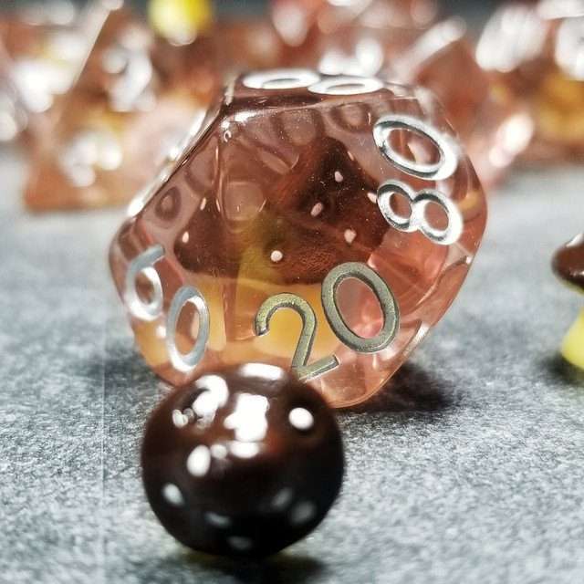Sage's Familiars - Black Magic Shrooms Resin Polyhedral Dice Set - Sage's PortalResin Dice Set