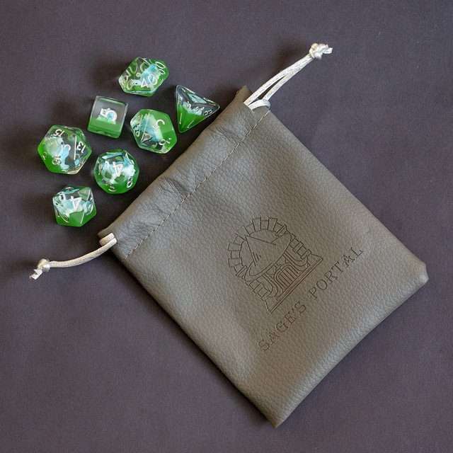 Sage's Familiars- Blue Baby Turtle Familiar Resin Polyhedral Dice Set - Sage's PortalResin Dice Set
