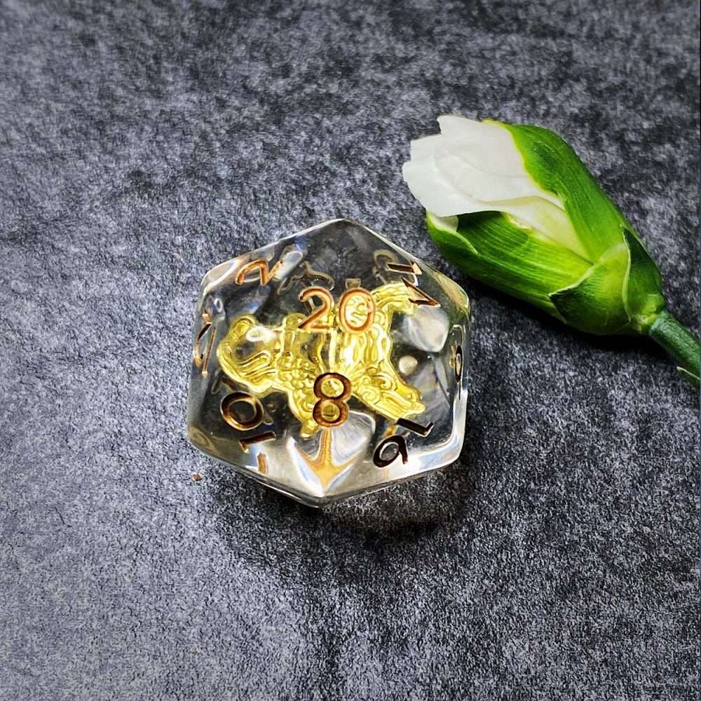 Sage's Familiars - Butterfly Familiar Resin Polyhedral Dice Set - Sage's PortalResin Dice Set