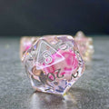 Sage's Familiars - Kitty Treats Resin Pink Polyhedral Dice Set - Sage's PortalResin Dice Set
