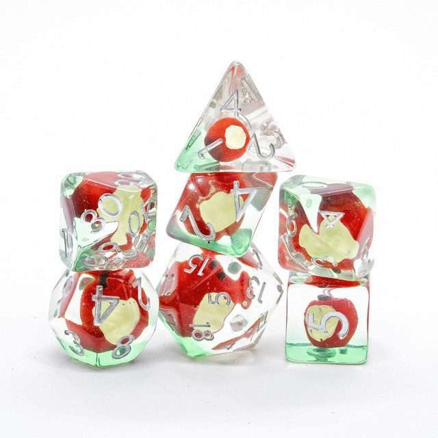 Sage's Familiars - Magic Apples Resin Polyhedral Dice Set - Sage's PortalResin Dice Set