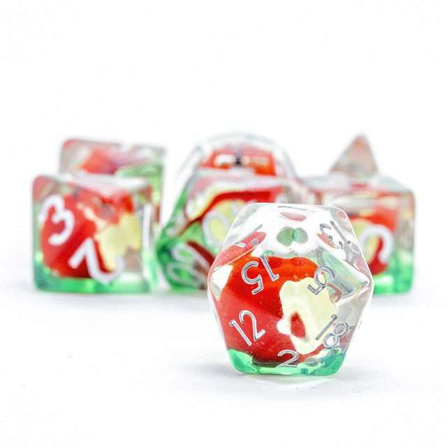 Sage's Familiars - Magic Apples Resin Polyhedral Dice Set - Sage's PortalResin Dice Set