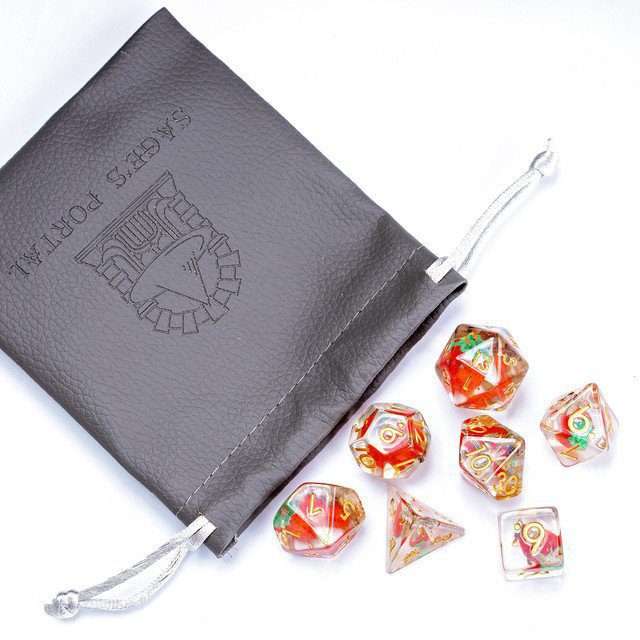 Sage's Familiars - Magic Strawberries Resin Polyhedral Dice Set - Sage's PortalResin Dice Set