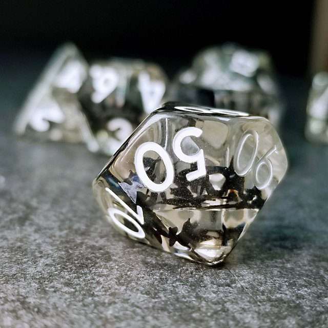 Sage's Familiars - Night Moths Familiar Resin Polyhedral Dice Set - Sage's PortalResin Dice Set