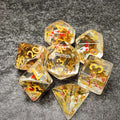 Sage's Familiars - Red Fish Familiar Resin Polyhedral Dice Set - Sage's PortalResin Dice Set