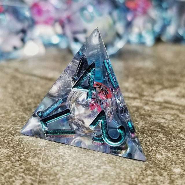 Sage's Flowered Souls Liquid Core Sharp Edge Resin Dice Set - Sage's PortalLiquid Core Dice Set