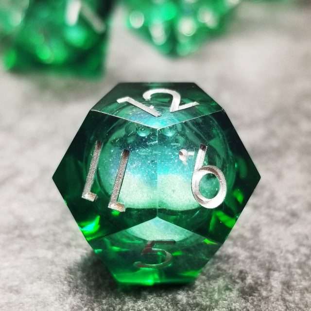 Sage's Forest Souls Liquid Core Sharp Edge Resin Dice Set - Sage's PortalLiquid Core Dice Set