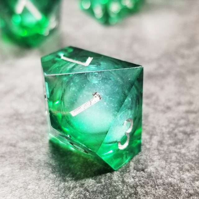 Sage's Forest Souls Liquid Core Sharp Edge Resin Dice Set - Sage's PortalLiquid Core Dice Set