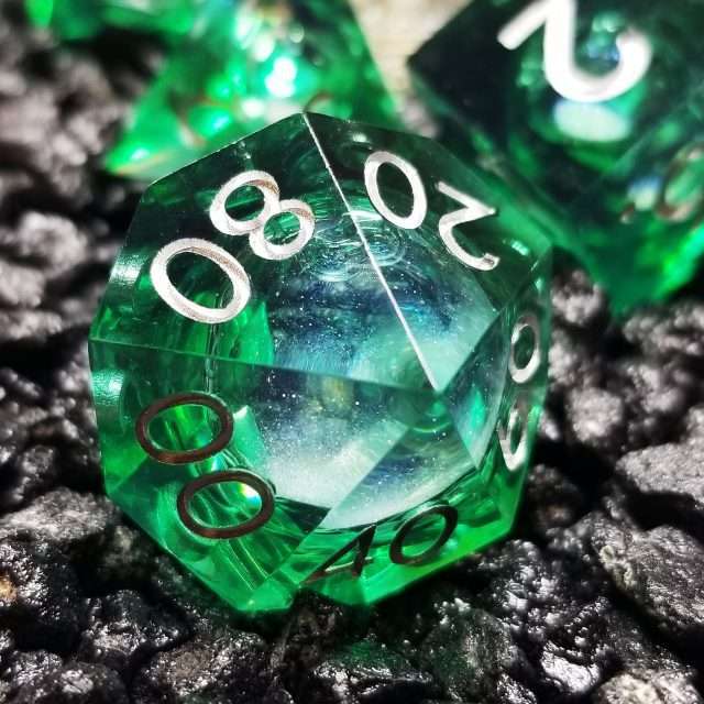 Sage's Forest Souls Liquid Core Sharp Edge Resin Dice Set - Sage's PortalLiquid Core Dice Set