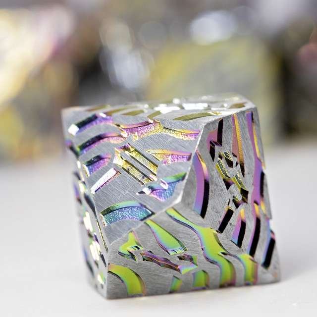 Sage's Fusion Stones Holographic Rainbow Metal Polyhedral Dice Set - Sage's PortalMetal Dice Set