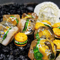 Sage's Hamburger Round Edge Resin Polyhedral Dice Set - Sage's PortalResin Dice Set