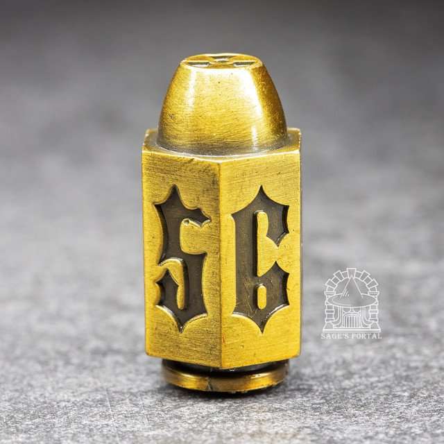 Sage's Holy Bullet Bronze Metal D6 - Sage's PortalMetal Dice Set