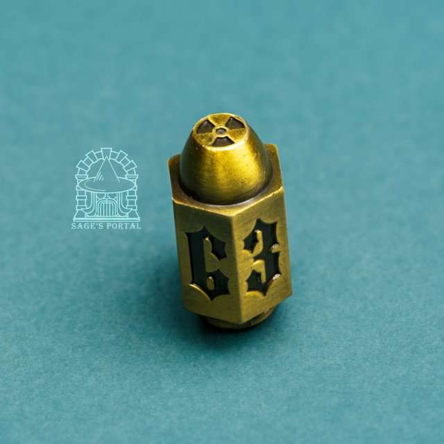 Sage's Holy Bullet Bronze Metal D6 - Sage's PortalMetal Dice Set