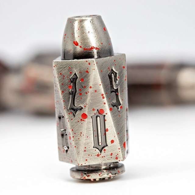 Sage's Holy Revolver Bloodstained Bullets Metal Dice Set - Sage's PortalMetal Dice Set
