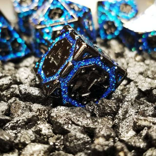 Sage's Ice Armor Metal Polyhedral Dice Set - Sage's PortalMetal Dice Set