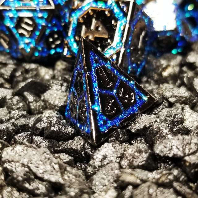 Sage's Ice Armor Metal Polyhedral Dice Set - Sage's PortalMetal Dice Set