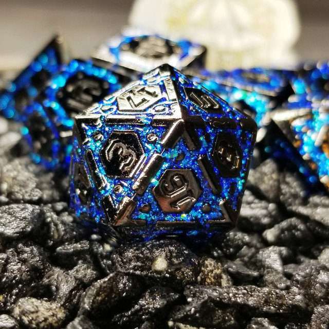 Sage's Ice Armor Metal Polyhedral Dice Set - Sage's PortalMetal Dice Set