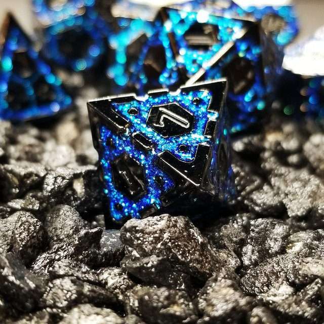 Sage's Ice Armor Metal Polyhedral Dice Set - Sage's PortalMetal Dice Set
