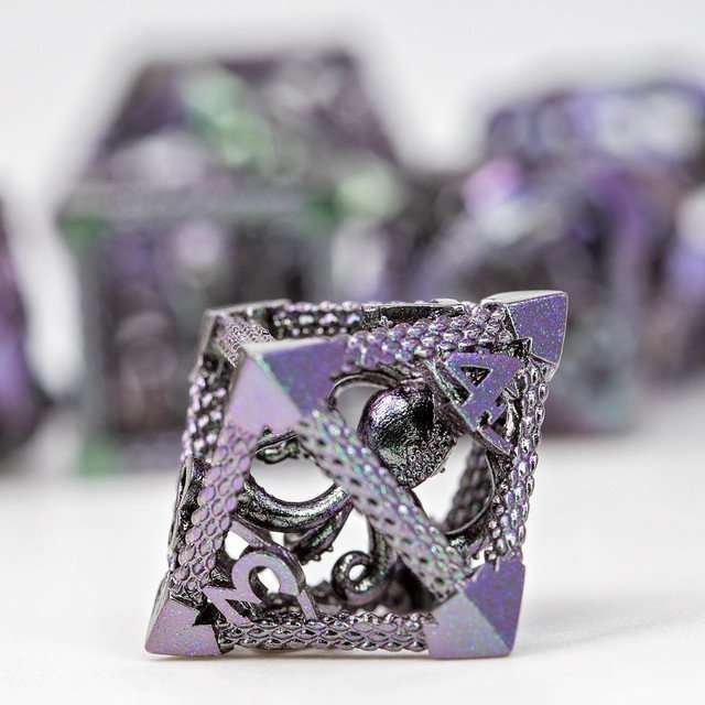 Sage's Imprisoned Kraken Ocean Depths Hollow Metal Dice Set - Sage's PortalHollow Metal Dice Set