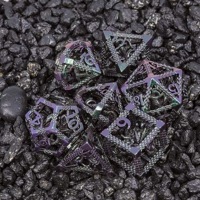 Sage's Imprisoned Kraken Ocean Depths Hollow Metal Dice Set - Sage's PortalHollow Metal Dice Set
