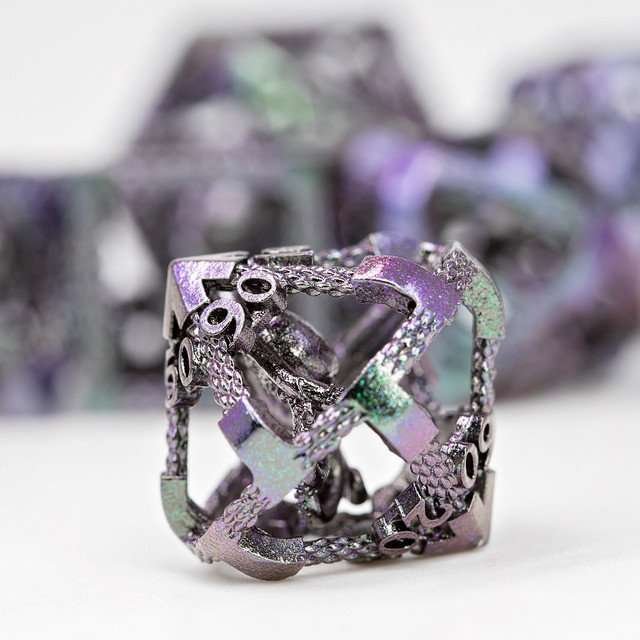Sage's Imprisoned Kraken Ocean Depths Hollow Metal Dice Set - Sage's PortalHollow Metal Dice Set