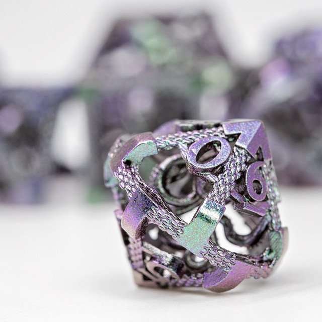 Sage's Imprisoned Kraken Ocean Depths Hollow Metal Dice Set - Sage's PortalHollow Metal Dice Set