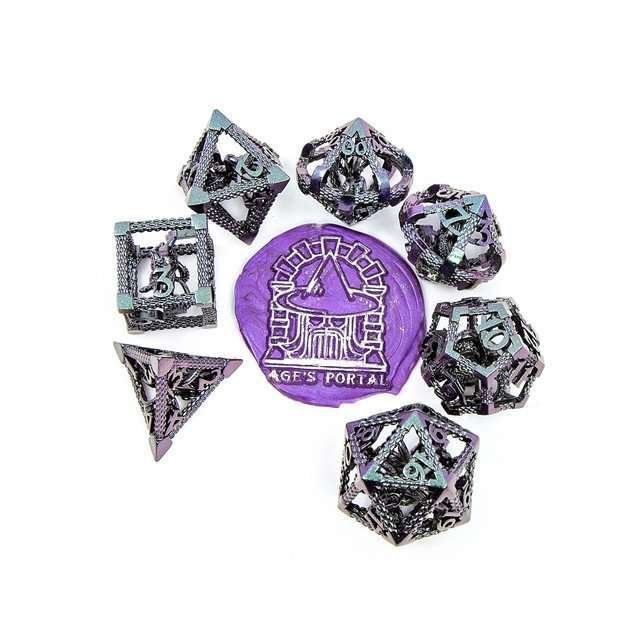 Sage's Imprisoned Kraken Ocean Depths Hollow Metal Dice Set - Sage's PortalHollow Metal Dice Set