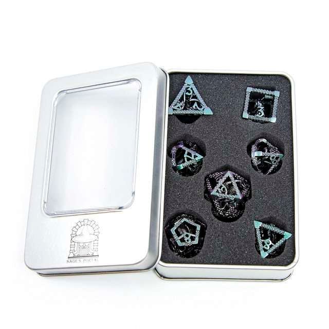 Sage's Imprisoned Kraken Ocean Depths Hollow Metal Dice Set - Sage's PortalHollow Metal Dice Set