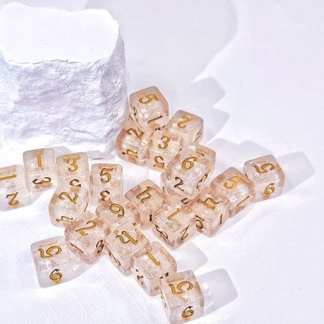 Sage's Incantations Lustrous Wish Resin D6 Dice 24 Piece Set - Sage's PortalResin Dice Set