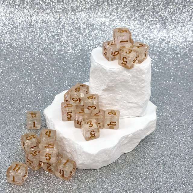 Sage's Incantations Lustrous Wish Resin D6 Dice 24 Piece Set - Sage's PortalResin Dice Set