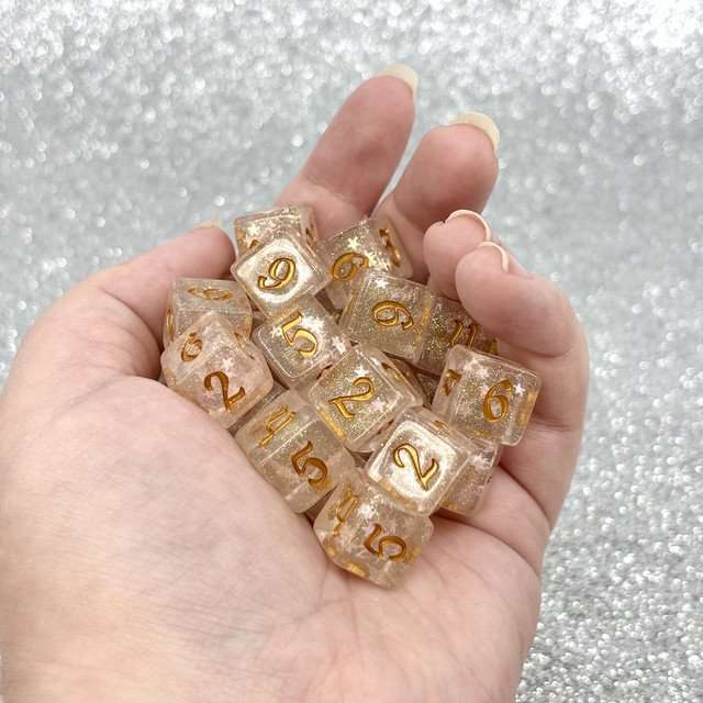 Sage's Incantations Lustrous Wish Resin D6 Dice 24 Piece Set - Sage's PortalResin Dice Set