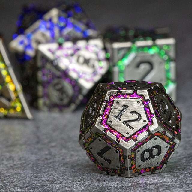 Sage's Infinity Armor Metal Polyhedral Dice Set - Sage's PortalMetal Dice Set