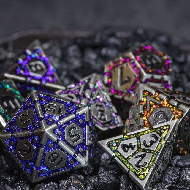 Sage's Infinity Armor Metal Polyhedral Dice Set - Sage's PortalMetal Dice Set