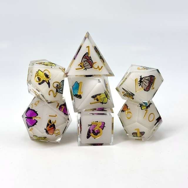 Sage's Kindred Companions Fluttering Swarm Sharp Edge Resin Dice Set - Sage's PortalSharp Edge Resin Dice Set