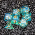 Sage's Kindred Souls Liquid Core Sharp Edge Resin Dice Set - Sage's PortalLiquid Core Dice Set