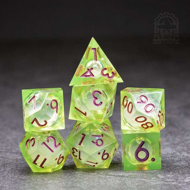 Sage's Lake Souls Liquid Core Sharp Edge Resin Dice Set - Sage's PortalLiquid Core Dice Set