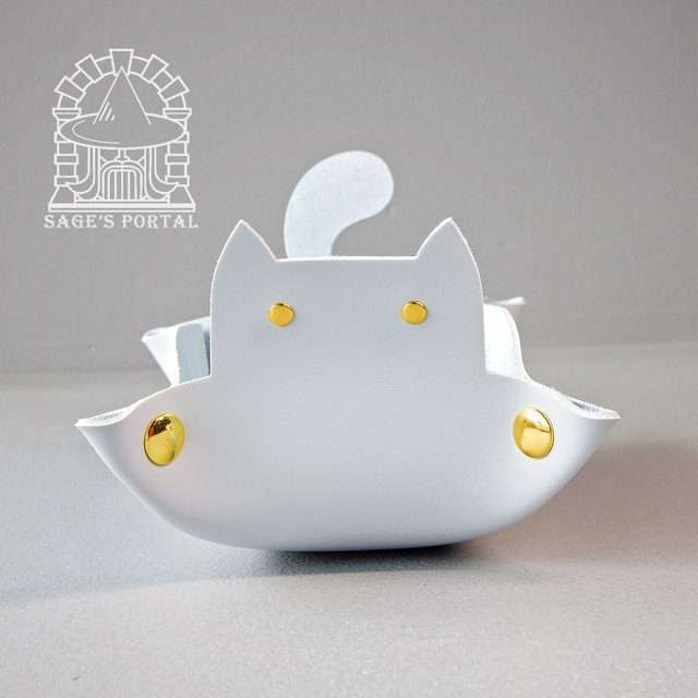 Sage's Light Blue Enchanted Cat Dice Tray - Sage's PortalDice Tray
