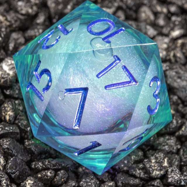 Sage’s Lovers Souls – 33mm Liquid-Core D20 Sharp Edge Resin Dice - Sage's PortalLiquid Core Dice Set