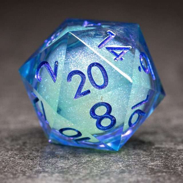 Sage’s Lovers Souls – 33mm Liquid-Core D20 Sharp Edge Resin Dice - Sage's PortalLiquid Core Dice Set