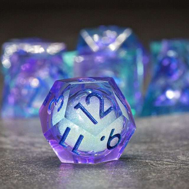 Sage's Lovers Souls Liquid Core Sharp Edge Resin Dice Set - Sage's PortalLiquid Core Dice Set