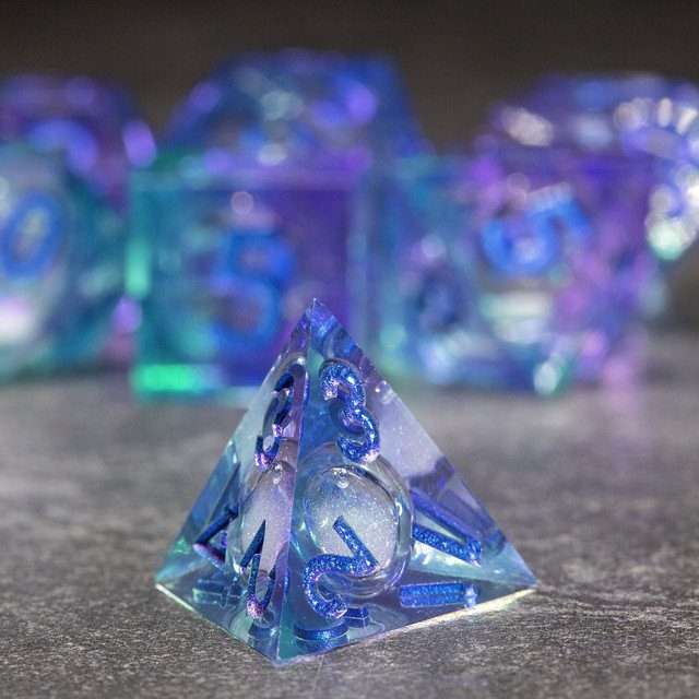 Sage's Lovers Souls Liquid Core Sharp Edge Resin Dice Set - Sage's PortalLiquid Core Dice Set